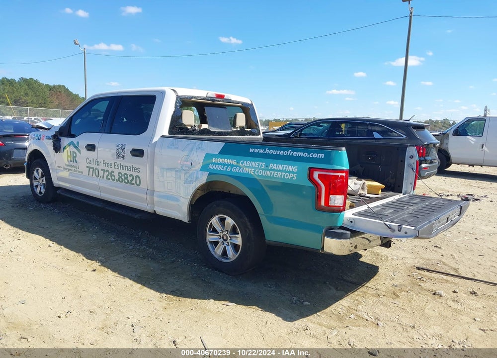 2017 FORD F-150 XLT VIN: 1FTEW1CP9HFB43153
