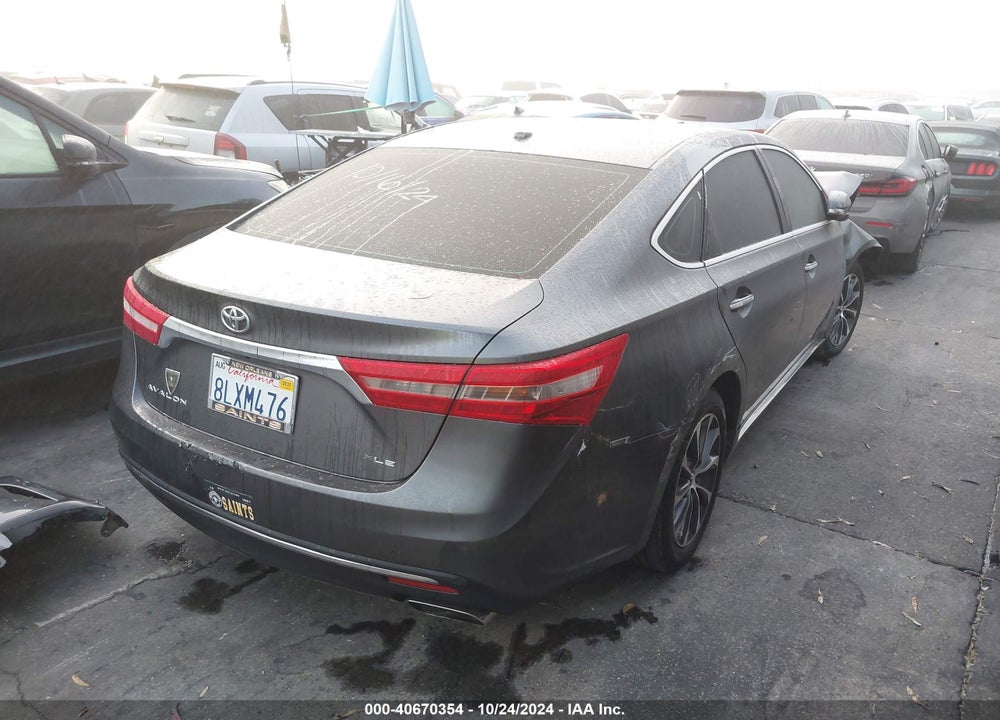 2016 TOYOTA AVALON XLE VIN: 4T1BK1EB9GU234851
