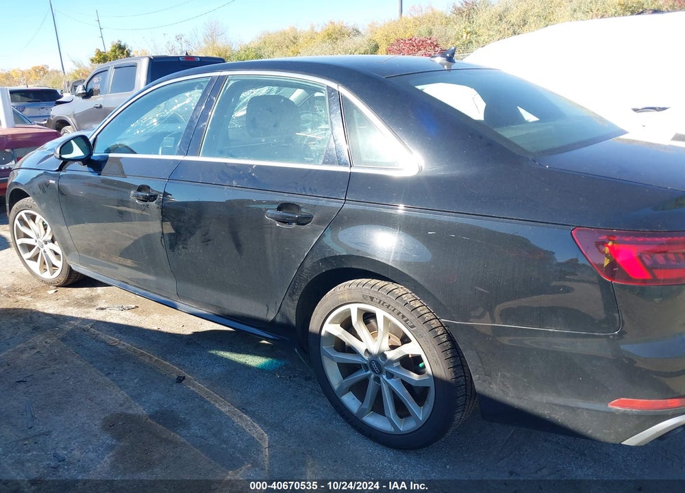 2019 AUDI A4 45 PREMIUM VIN: WAUDNAF44KN017776