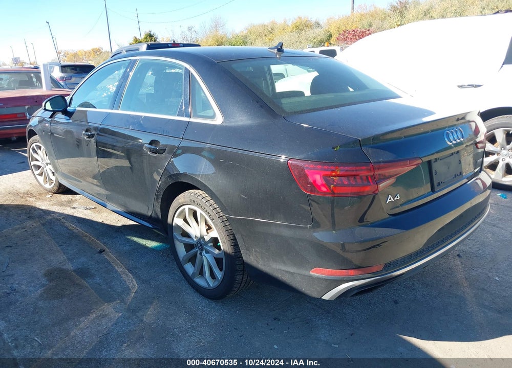 2019 AUDI A4 45 PREMIUM VIN: WAUDNAF44KN017776