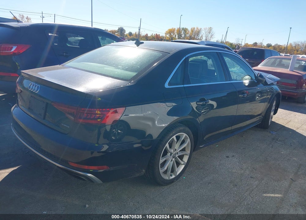 2019 AUDI A4 45 PREMIUM VIN: WAUDNAF44KN017776