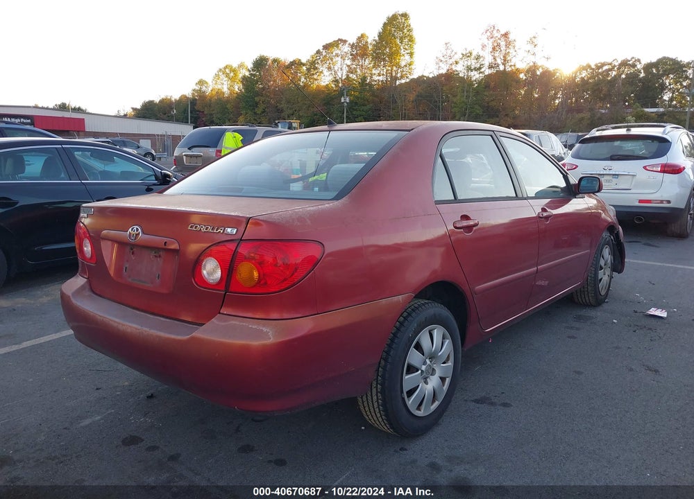 2004 TOYOTA COROLLA LE VIN: 2T1BR32E94C293983