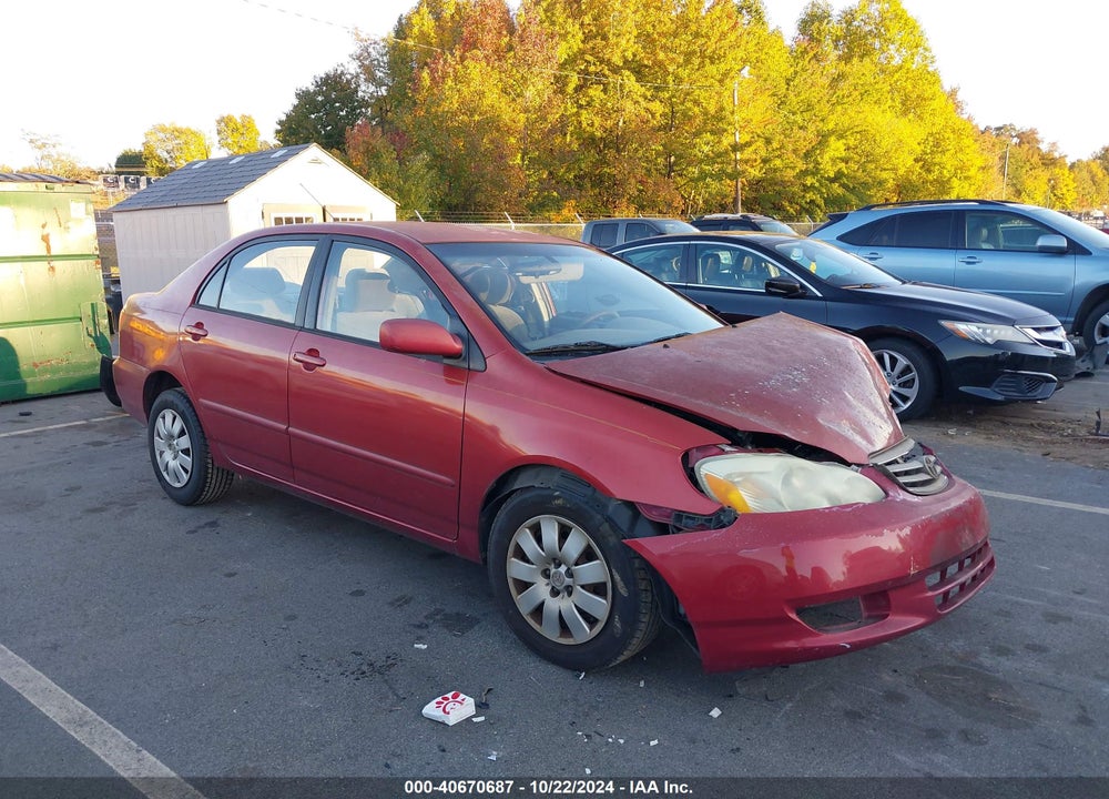 2004 TOYOTA COROLLA LE VIN: 2T1BR32E94C293983