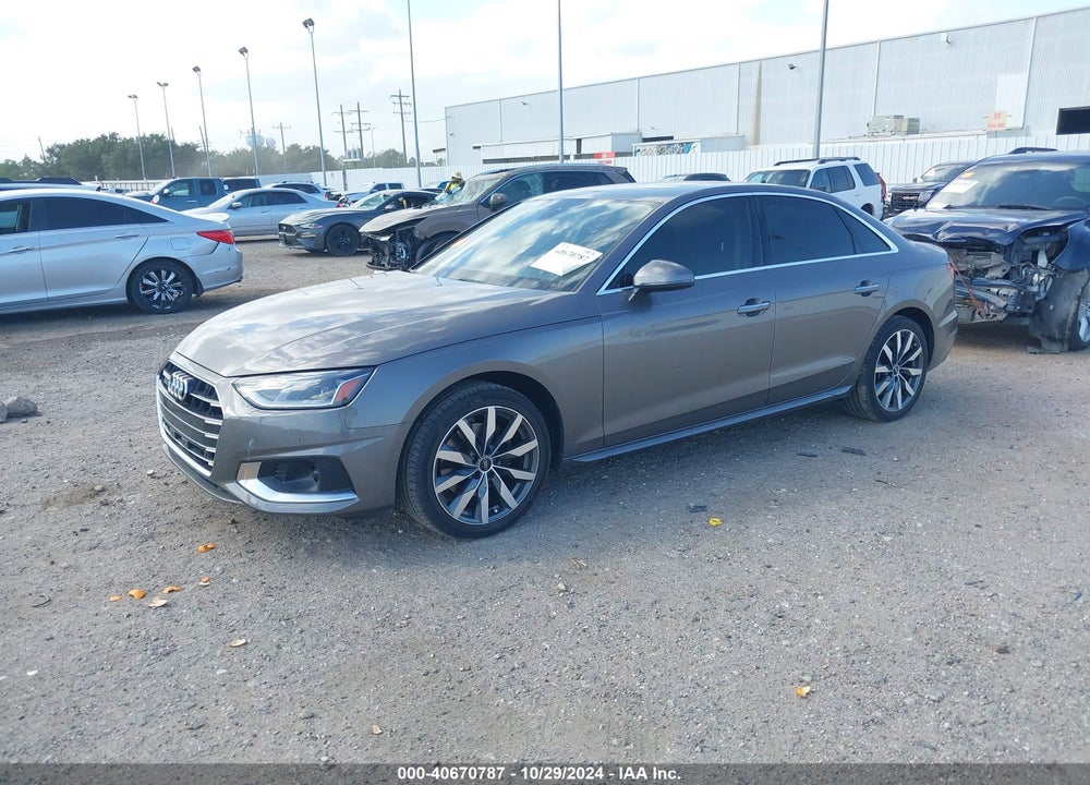 2022 AUDI A4 VIN: WAUABAF4XNA012587
