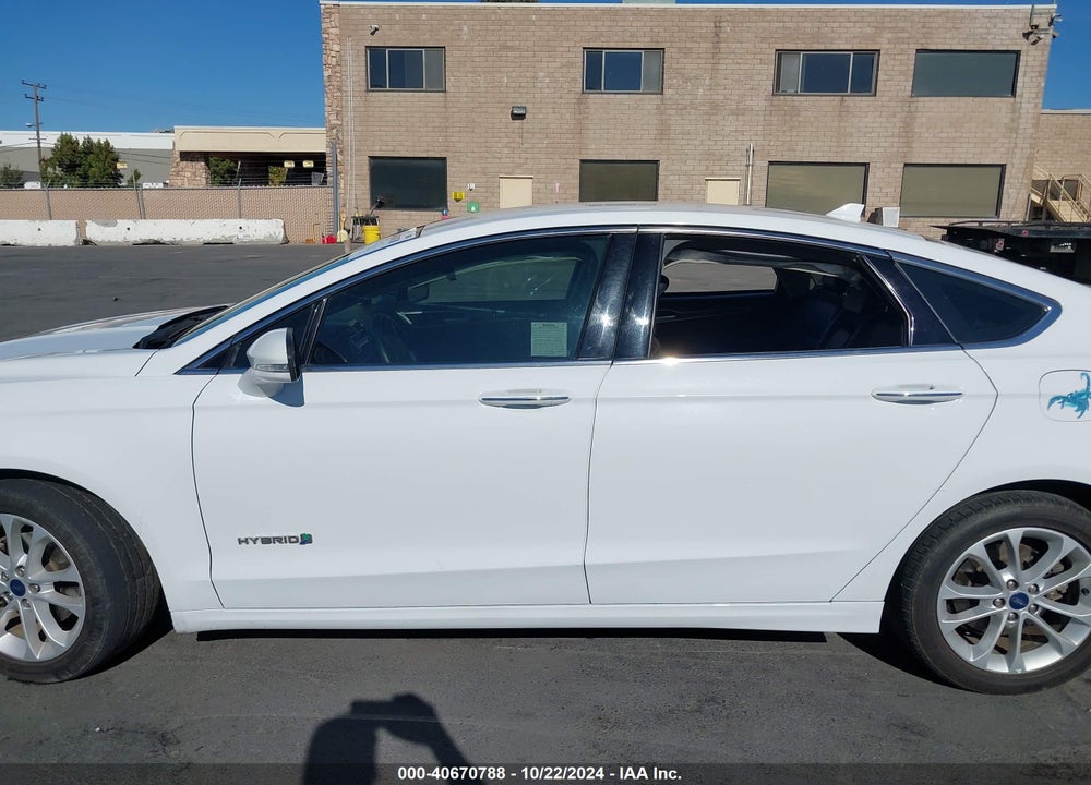 2019 FORD FUSION HYBRID SEL VIN: 3FA6P0MU3KR189531