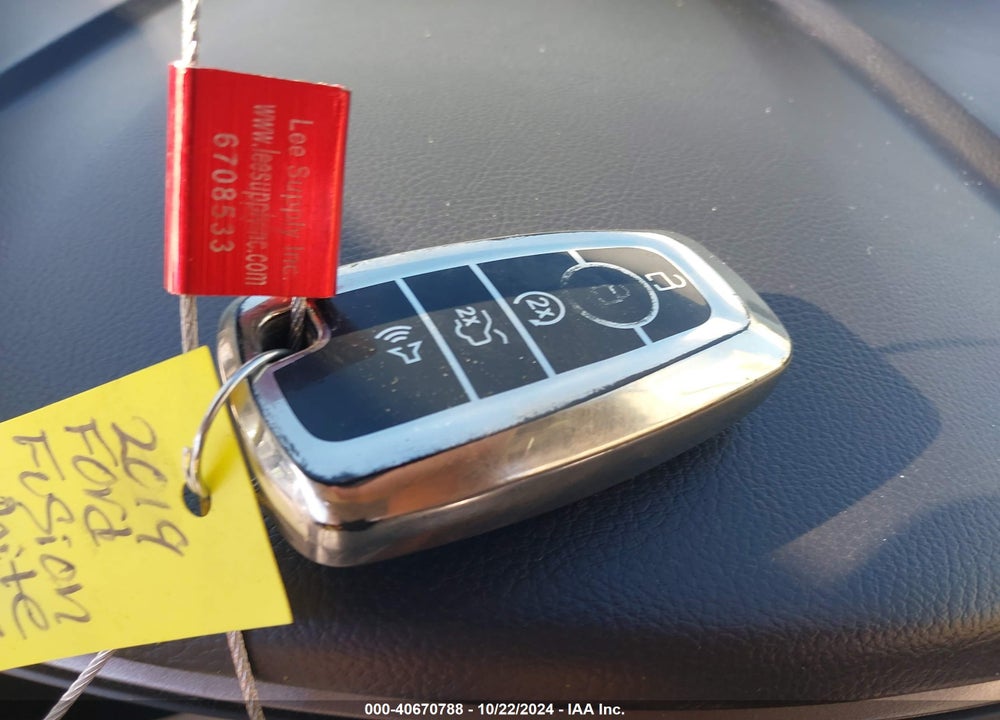 2019 FORD FUSION HYBRID SEL VIN: 3FA6P0MU3KR189531