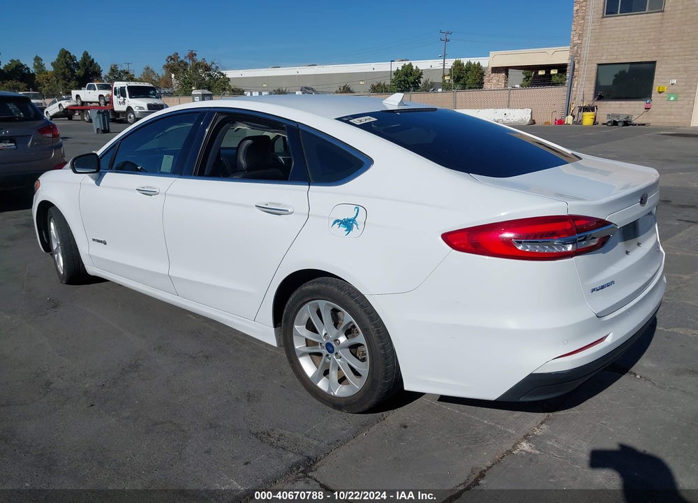 2019 FORD FUSION HYBRID SEL VIN: 3FA6P0MU3KR189531