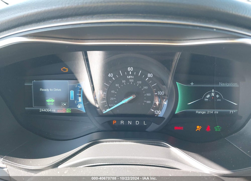 2019 FORD FUSION HYBRID SEL VIN: 3FA6P0MU3KR189531