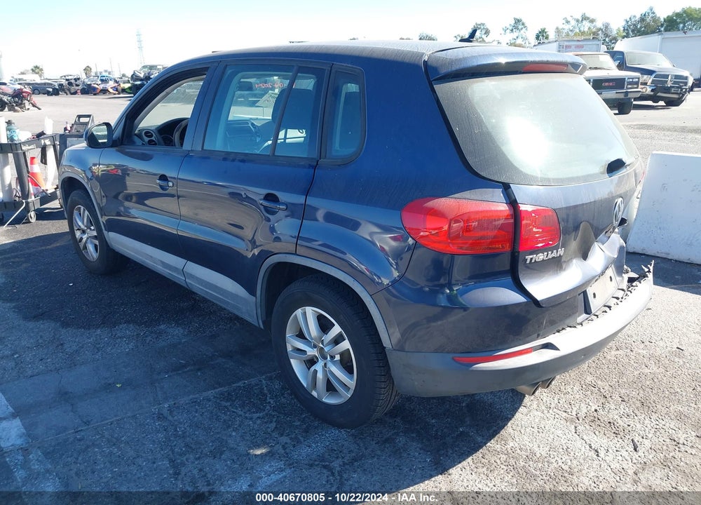 2013 VOLKSWAGEN TIGUAN S VIN: WVGAV7AX9DW504054
