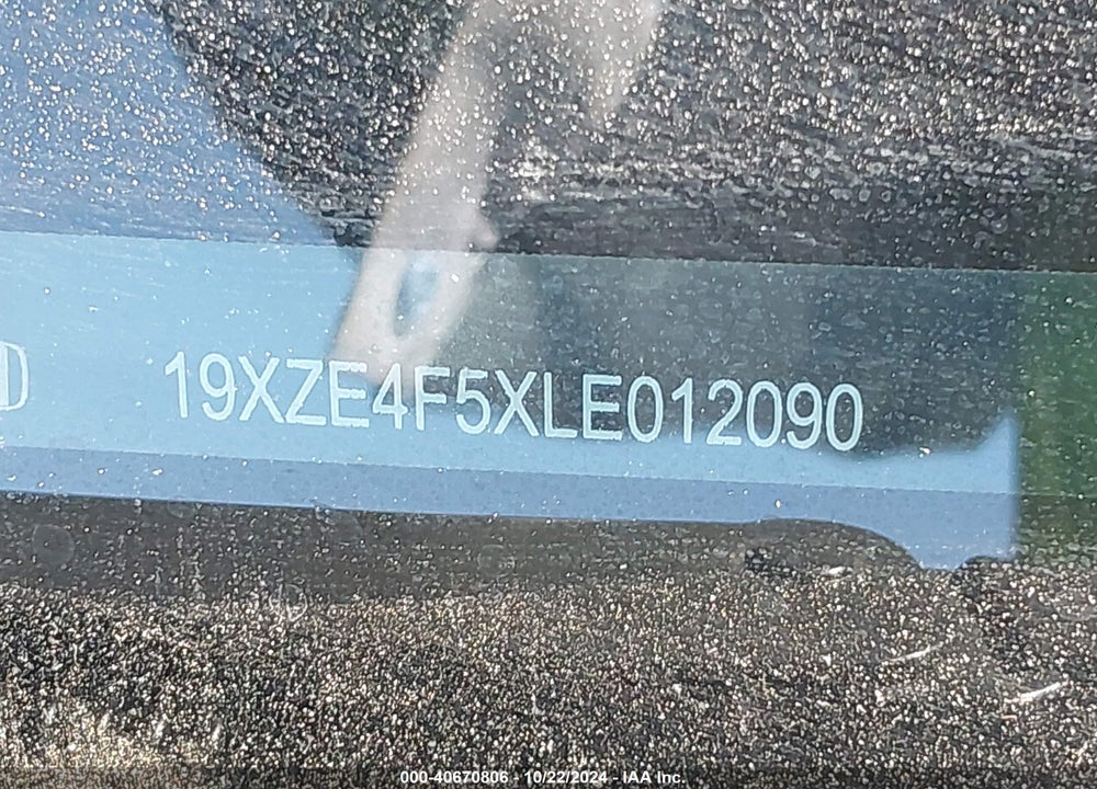 2020 HONDA INSIGHT EX VIN: 19XZE4F5XLE012090