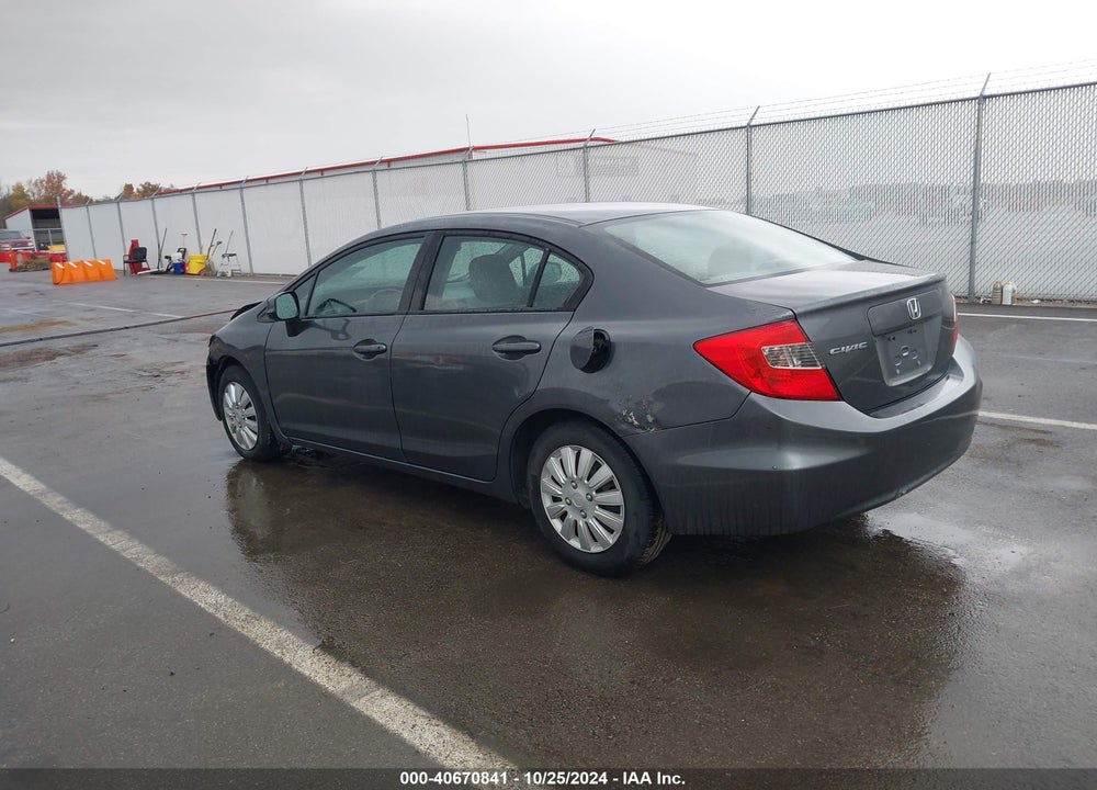 2012 HONDA CIVIC SDN LX VIN: 19XFB2F57CE054409