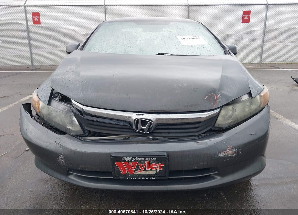 2012 HONDA CIVIC SDN LX VIN: 19XFB2F57CE054409