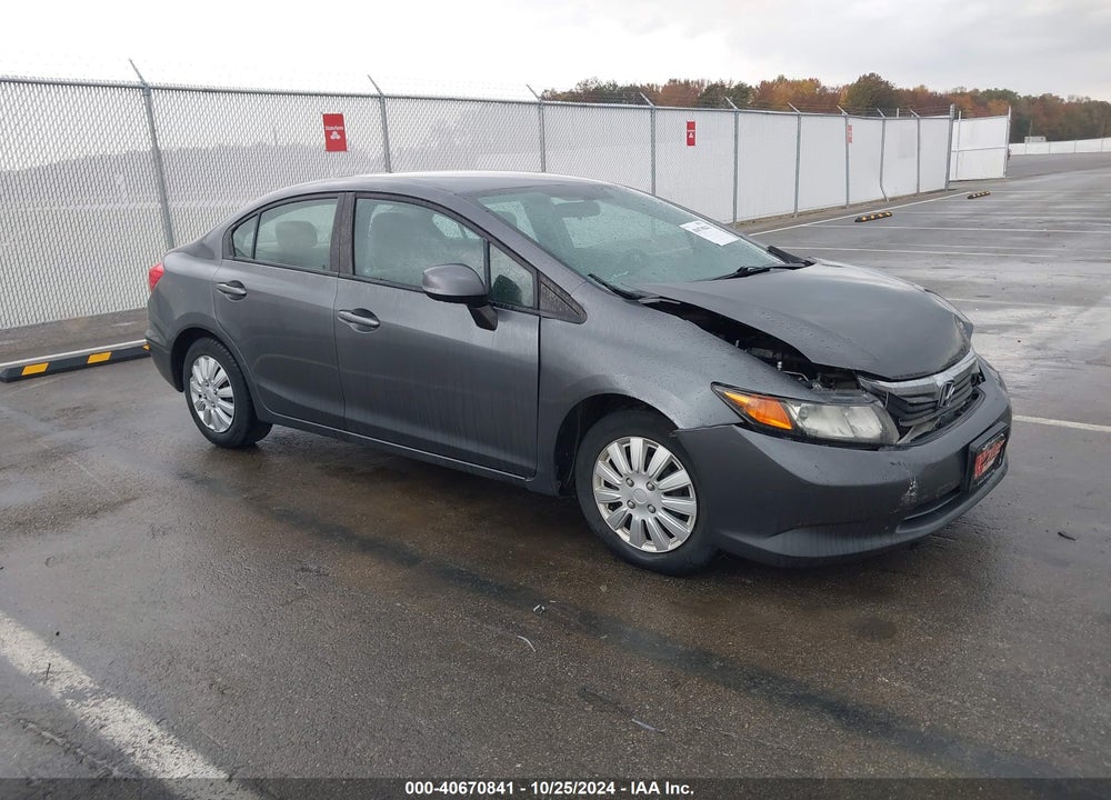 2012 HONDA CIVIC SDN LX VIN: 19XFB2F57CE054409