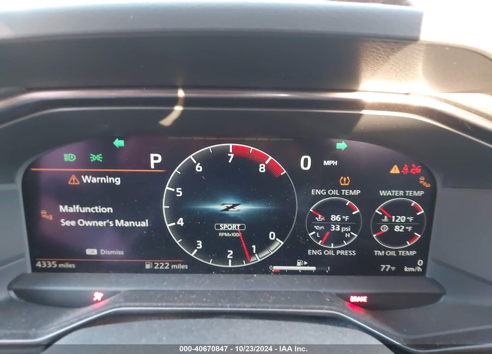 2024 NISSAN Z SPORT AUTO VIN: JN1BZ4AH5RM362733