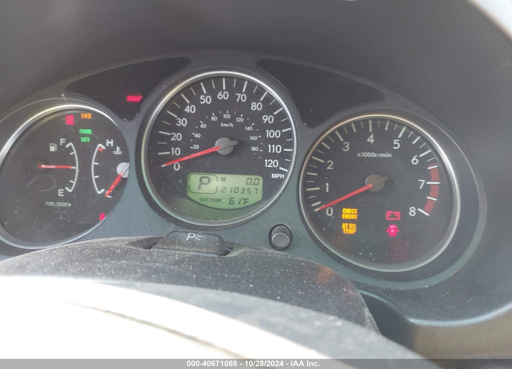 2006 SUBARU FORESTER VIN: JF1SG65616H723022