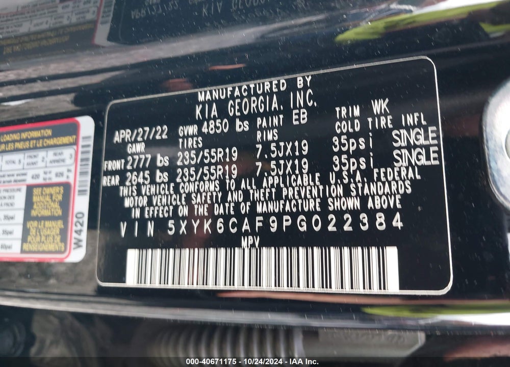 2023 KIA SPORTAGE X LINE VIN: 5XYK6CAF9PG022384