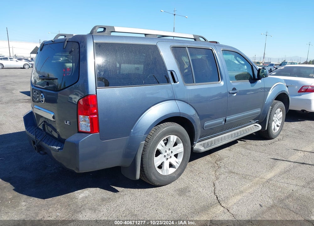 2005 NISSAN PATHFINDER LE VIN: 5N1AR18U05C741080