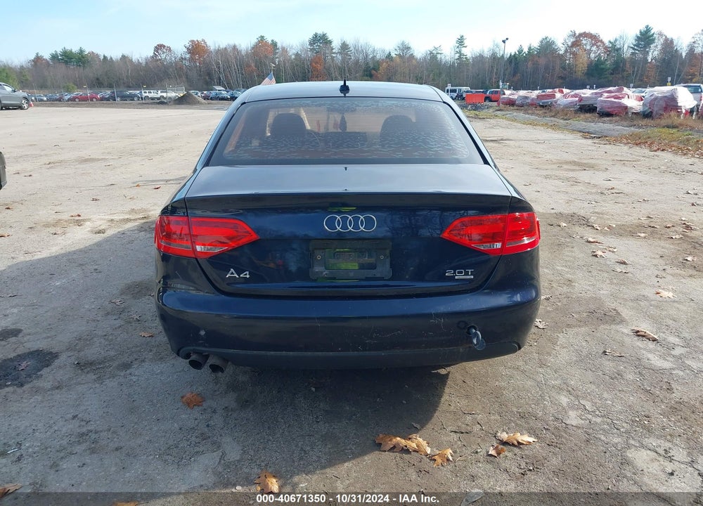 2009 AUDI A4 2.0T PREMIUM VIN: WAUSF78K09N021594