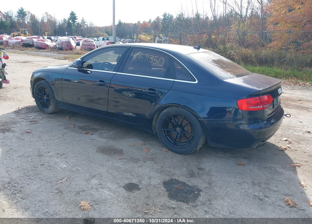2009 AUDI A4 2.0T PREMIUM VIN: WAUSF78K09N021594