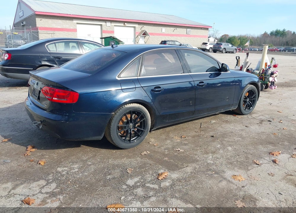 2009 AUDI A4 2.0T PREMIUM VIN: WAUSF78K09N021594