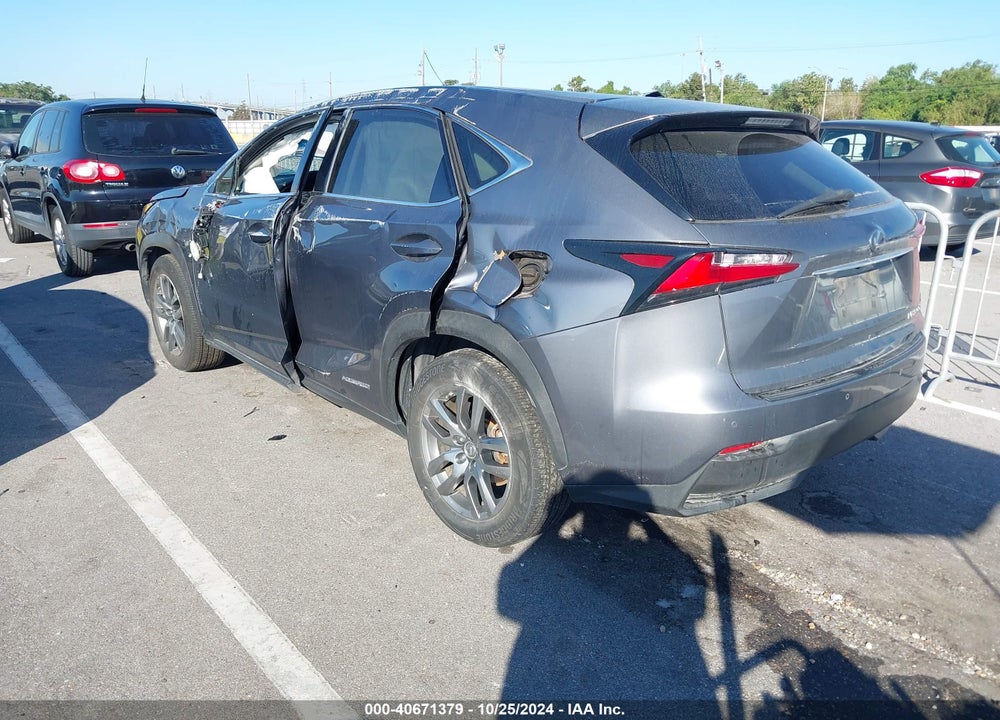 2016 LEXUS NX 300H VIN: JTJYWRBZ3G2009675