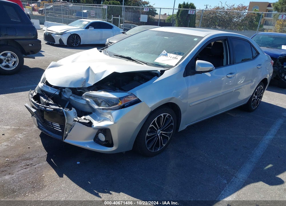 2016 TOYOTA COROLLA S PREMIUM VIN: 5YFBURHE8GP487661