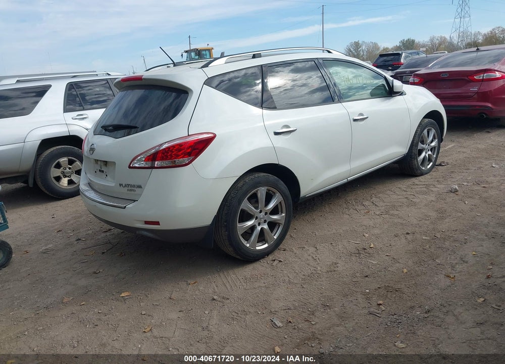 2012 NISSAN MURANO LE VIN: JN8AZ1MW9CW211105