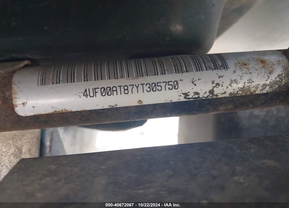 2004 ARTIC CAT 4 WHEELER VIN: 4UF00AT87YT305750