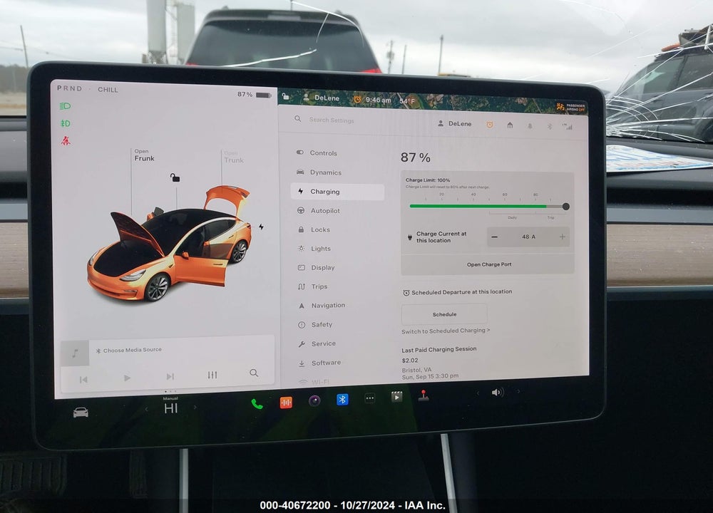 2020 TESLA MODEL 3 LONG RANGE DUAL MOTOR ALL-WHEEL DRIVE VIN: 5YJ3E1EB9LF787504