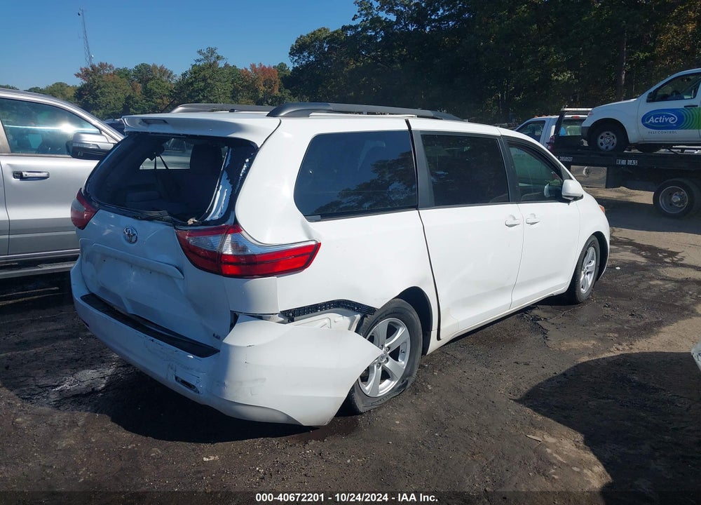 2016 TOYOTA SIENNA LE 8 PASSENGER VIN: 5TDKK3DC9GS705766