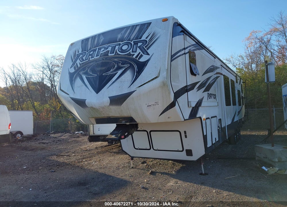 2014 KEYSTONE RAPTOR 40' 5TH WHEEL CAMPER VIN: 4YDF36538ER800861