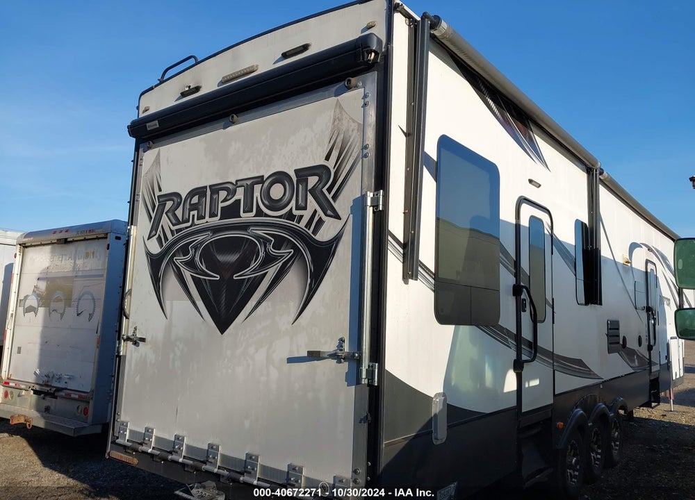 2014 KEYSTONE RAPTOR 40' 5TH WHEEL CAMPER VIN: 4YDF36538ER800861