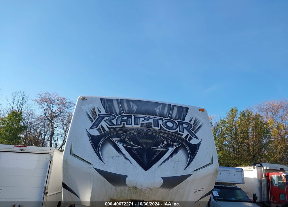 2014 KEYSTONE RAPTOR 40' 5TH WHEEL CAMPER VIN: 4YDF36538ER800861
