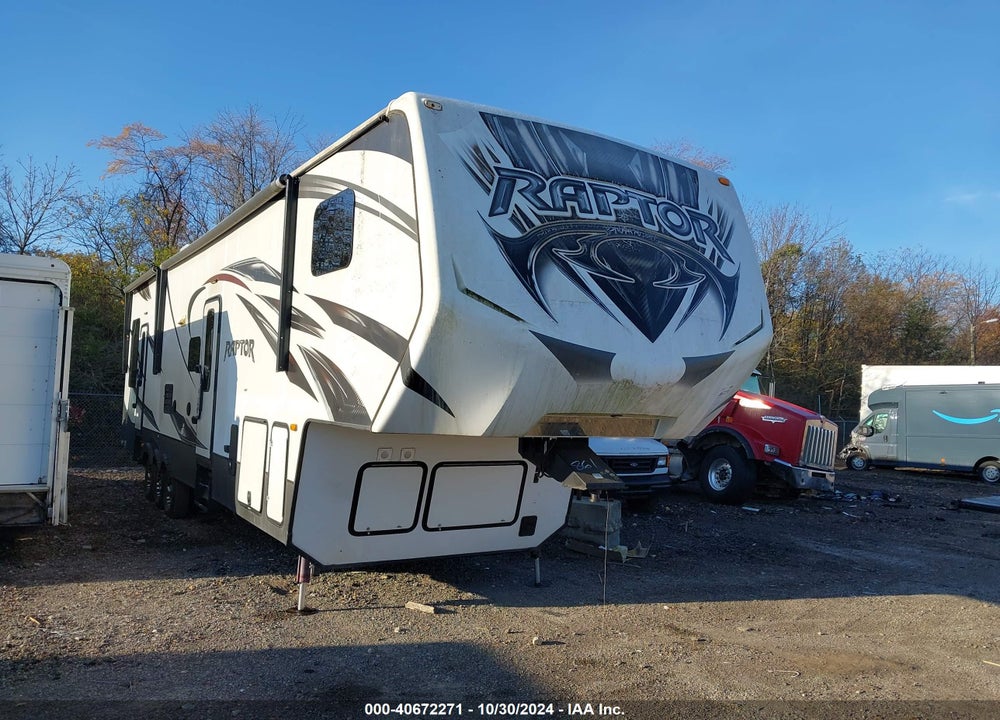 2014 KEYSTONE RAPTOR 40' 5TH WHEEL CAMPER VIN: 4YDF36538ER800861