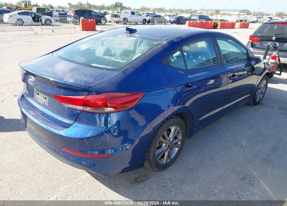 2018 HYUNDAI ELANTRA SEL VIN: 5NPD84LF4JH257734