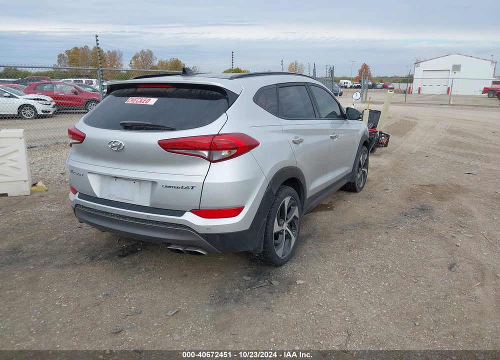 2016 HYUNDAI TUCSON LIMITED VIN: KM8J33A27GU209618