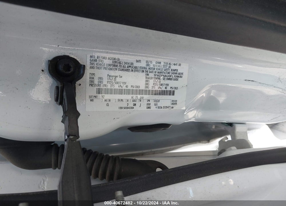 2015 FORD C-MAX HYBRID SE VIN: 1FADP5AU0FL109650