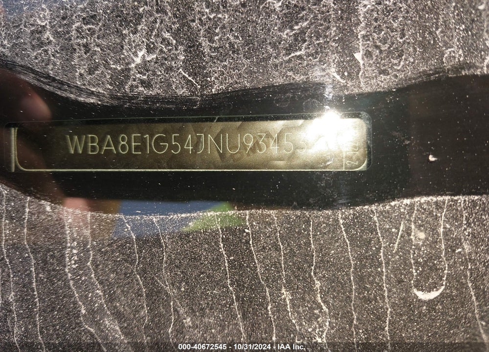 2018 BMW 320I VIN: WBA8E1G54JNU93453