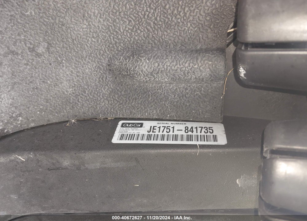 2018 GOLF CART OTHER VIN: JE1751841735