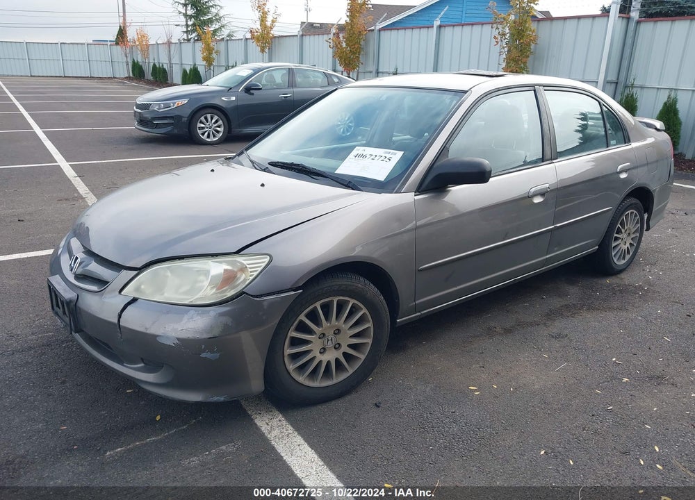 2005 HONDA CIVIC LX VIN: 2HGES165X5H615622