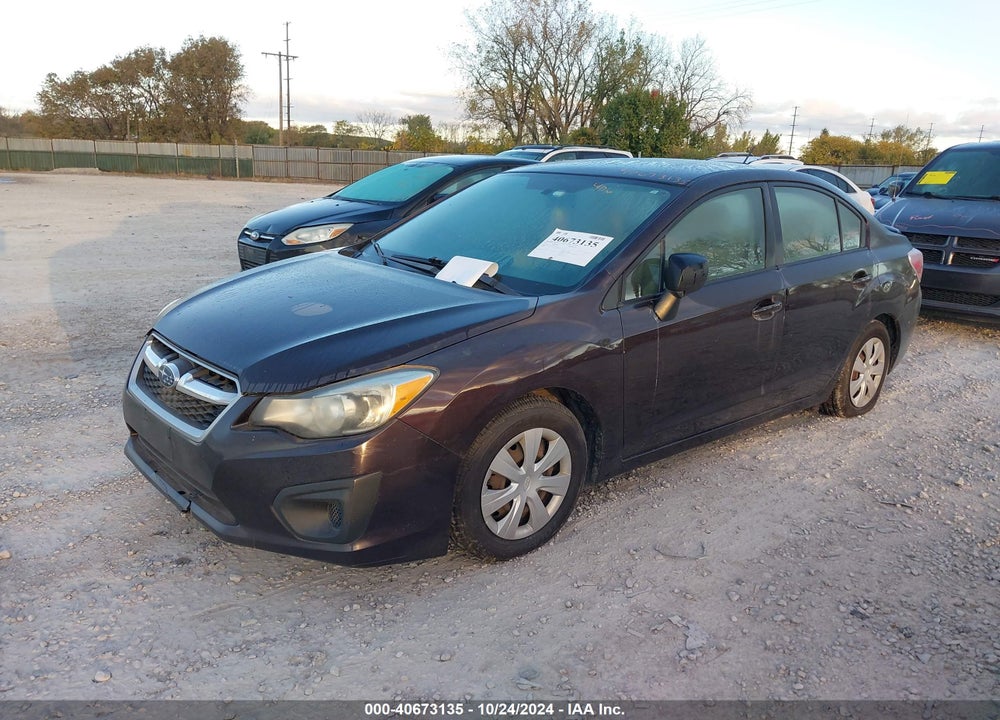 2012 SUBARU IMPREZA 2.0I VIN: JF1GJAA62CH017544