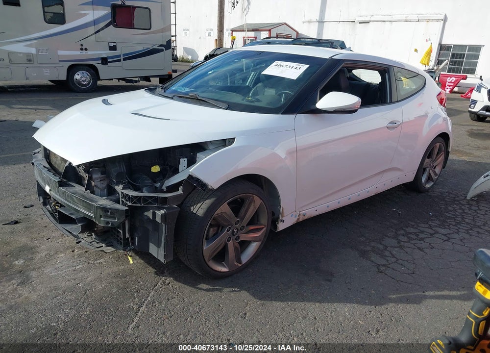 2014 HYUNDAI VELOSTER TURBO W/BLACK VIN: KMHTC6AEXEU211056