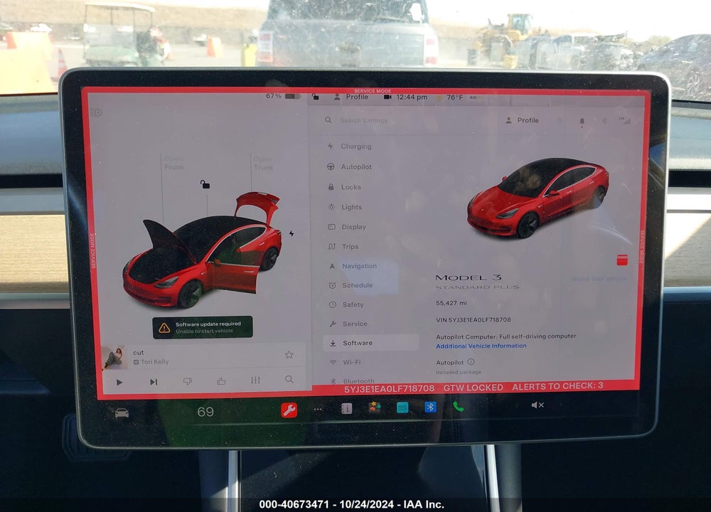 2020 TESLA MODEL 3 STANDARD RANGE PLUS REAR-WHEEL DRIVE/STANDARD RANGE REAR-WHEEL DRIVE VIN: 5YJ3E1EA0LF718708