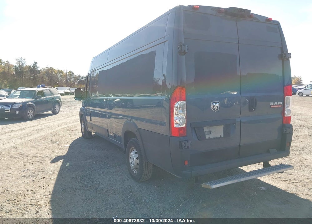 2019 RAM PROMASTER 3500 CARGO VAN HIGH ROOF 159 WB EXT VIN: 3C6URVJG5KE544723