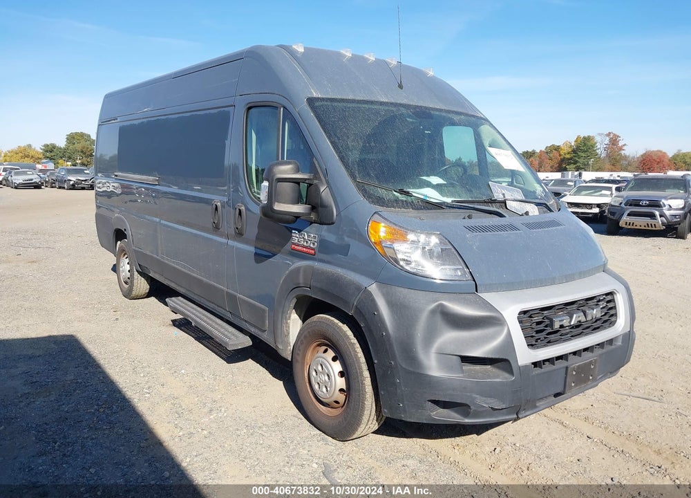 2019 RAM PROMASTER 3500 CARGO VAN HIGH ROOF 159 WB EXT VIN: 3C6URVJG5KE544723