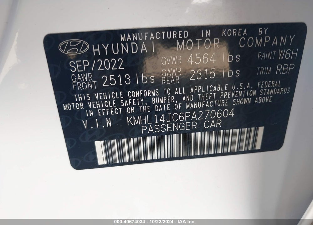 2023 HYUNDAI SONATA N LINE VIN: KMHL14JC6PA270604
