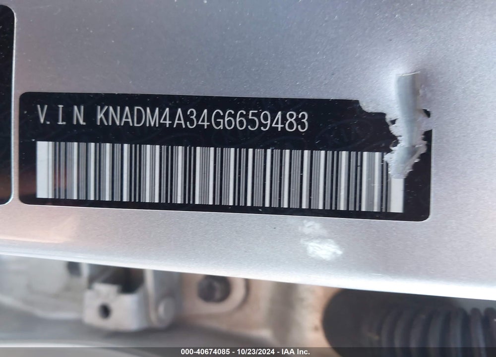 2016 KIA RIO LX VIN: KNADM4A34G6659483