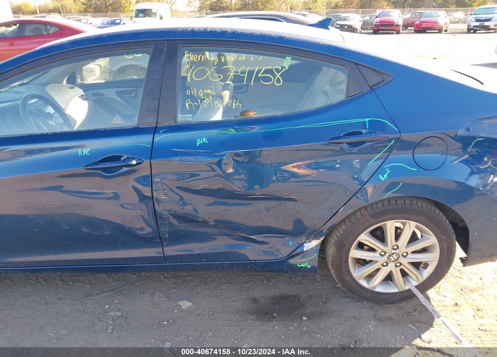 2015 HYUNDAI ELANTRA SE VIN: KMHDH4AE7FU251641
