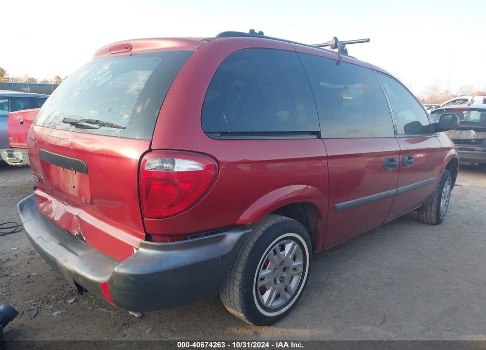 2007 DODGE CARAVAN SE VIN: 1D4GP25E67B264092