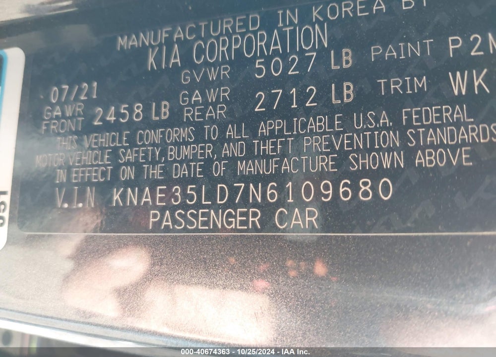 2022 KIA STINGER GT LINE VIN: KNAE35LD7N6109680